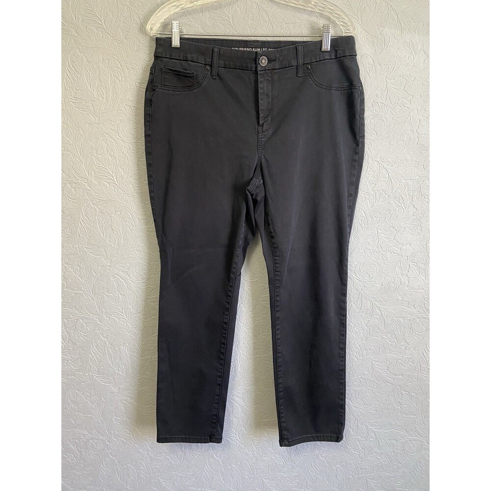 Chicos Size 10P Girlfriend Ankle Pants F3